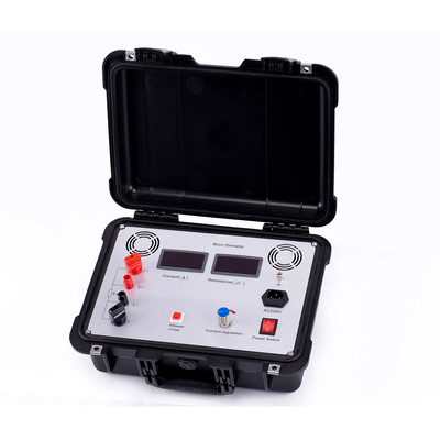 Portable Micro Ohm Meter Digital Contact Loop Resistance Adjustable Output 2000W