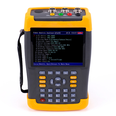 Handheld Power Quality & Energy Analyzer for 3-Phase Systems, Harmonics, Power Factor & Load Analysis