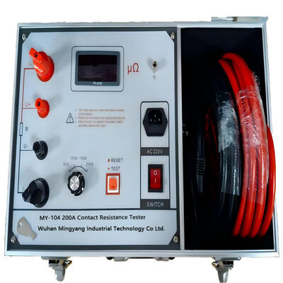 MY-104 200A Digital HV Switch Loop Resistance Test Kit High Anti-interference Contact Resistance Measuring Instrument