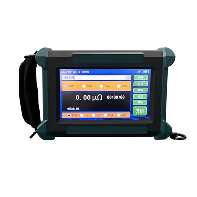 MY-5201AS 50A-200A Handheld Contact Resistance Tester, Portable High Current Micro Ohm Meter with Touch Screen, Data Storage & Printing for Circuit Breaker & Busbar Test
